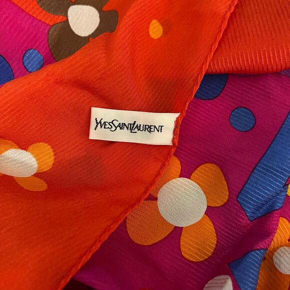 Vintage YSL Silk LOVE Scarf - Picture 4 of 4